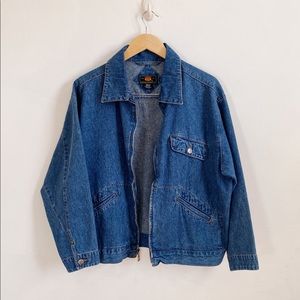 SOLD Vintage 90s Route 66 Denim Chore Coat size Medium/Large